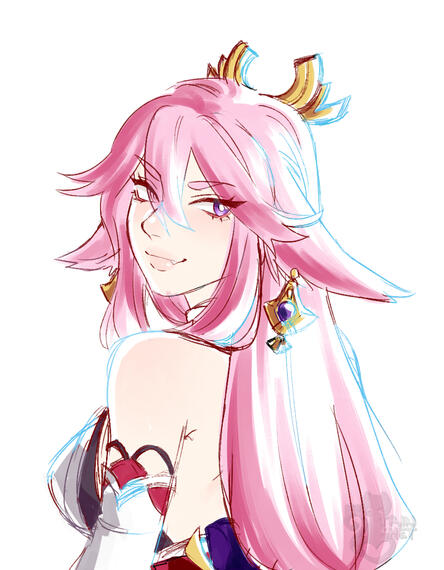 half body messy sketch